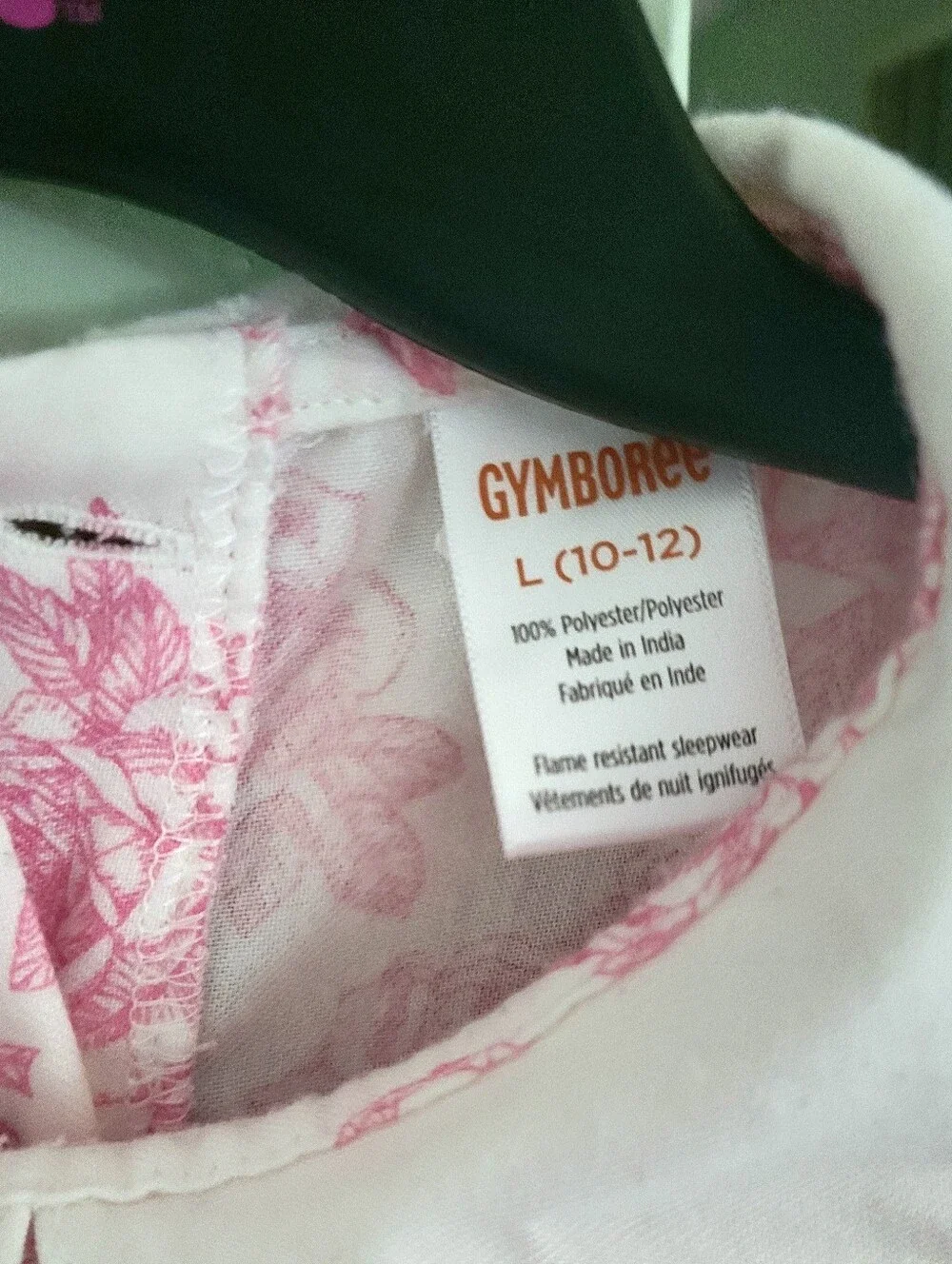 Gymboree Girls Pink Floral / LoveShackFancy-type Print Nightgown Size L (10-12)